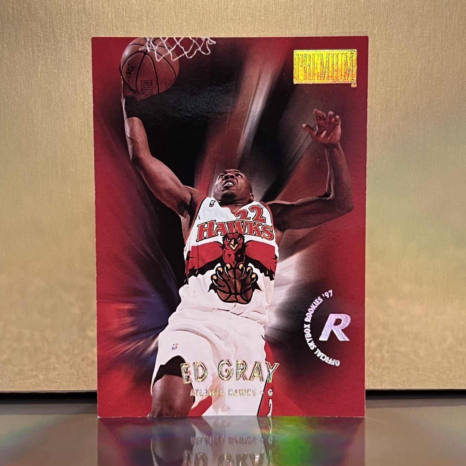 1997-98 SkyBox Premium Ed Gray Atlanta Hawks Rookie Trading Card #198