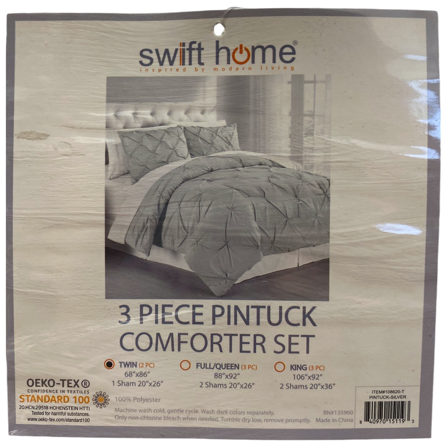 Комплект стеганых одеял Swift Home из 3 предметов серебристый Twin 8490₽