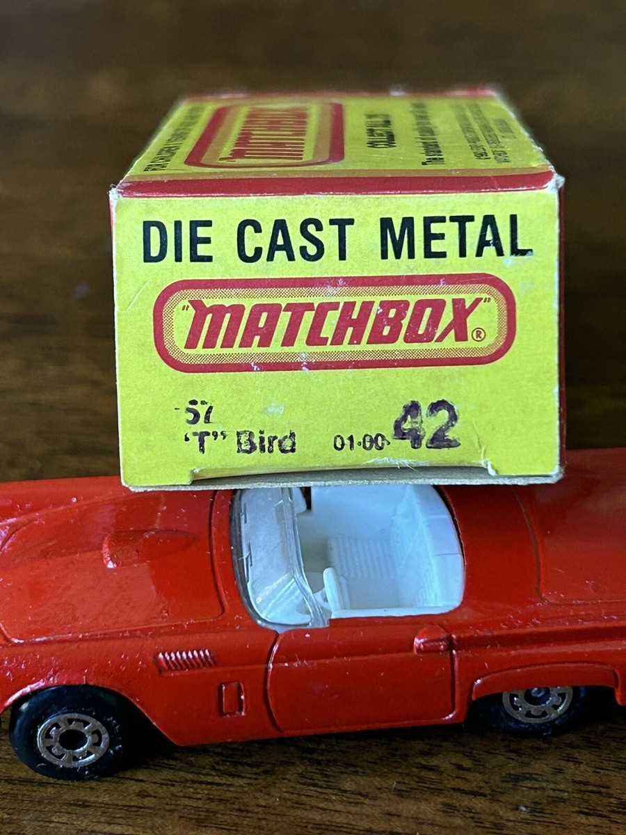 VINTAGE MATCHBOX #42 1957 FORD THUNDERBIRD T-BIRD WITH BOX | eBay