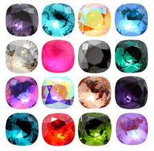 AUREA Crystals A4470 Round Square Fancy Stones Crystals Various Colors