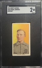 1909-11 T206 Tobacco Baseball Card HUGH JENNINGS Detroit HOF PORTRAIT SGC 2 NICE