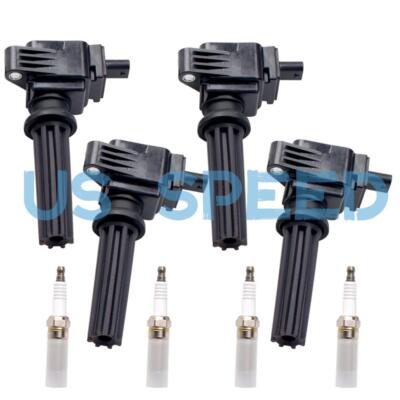 Set of 4 Ignition Coil & Iridium Spark Plug for Ford Focus Edge MKZ UF670  US