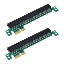 2PCS PCI-E 1x to 16x Expander Converter Riser Card Adapter Male to Female Exp...