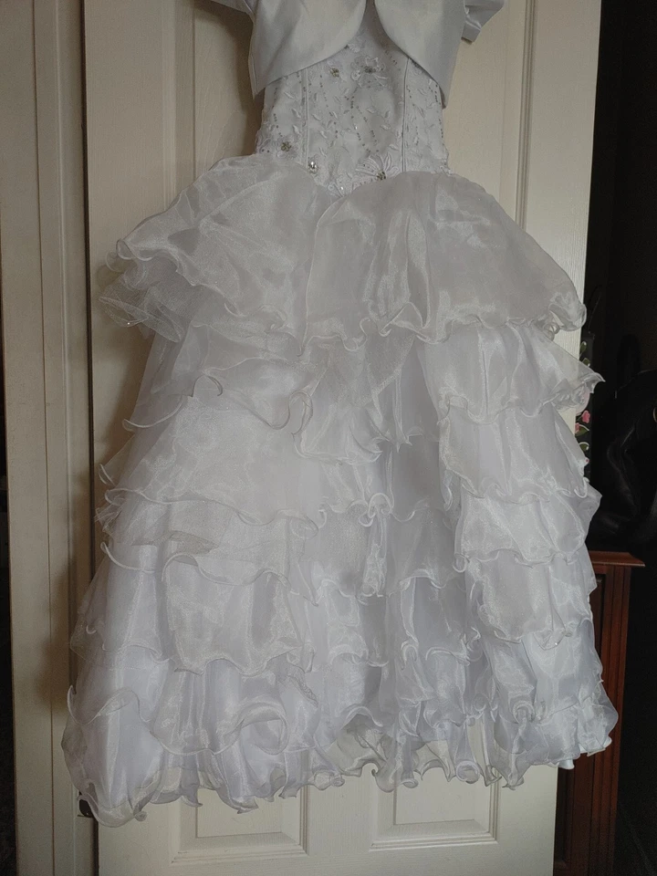 2 peças vestidos de dama de honra adolescentes meninas gola redonda sem mangas inchado vestido maxi  - Imagem 2 de 4