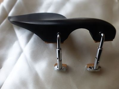 SCHWARZE VIOLINE KINNSTÜTZE MIT ZWEITEILIGER STIL VERKORKTER KLAMMER, NEU, 4/4, UK-VERKÄUFER!