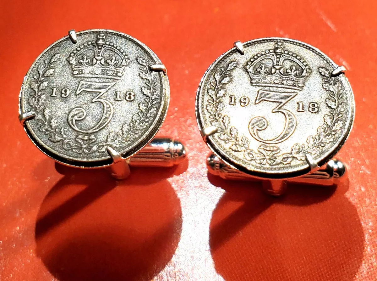 Silver store coin cufflinks
