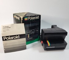 Polaroid One Step 600 Instant Film Land Camera Black Rainbow With Orginal Box