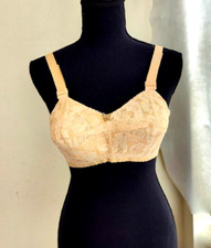 LADY CAMEO Womens Size 34D Beige LACE SOFT CUP BRA STYLE 708 NWOT New USA Vintag