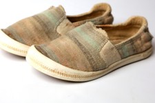 Girls size 1 ROXY slip-on canvas sneakers shoes multicolor stripe