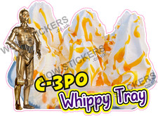 Eiswagen Aufkleber Star Wars C-3PO Tablett Whippy Eis Sticker Decals