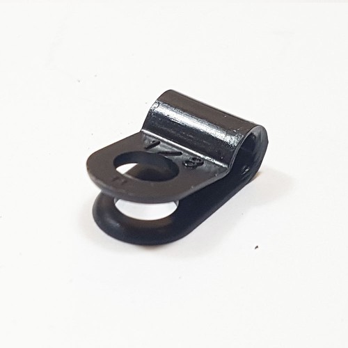 Plastic P Clip 3.3mm 1/8" Nylon Black Pclip Clamp Hose Cable Holder Conduit - Picture 3 of 3