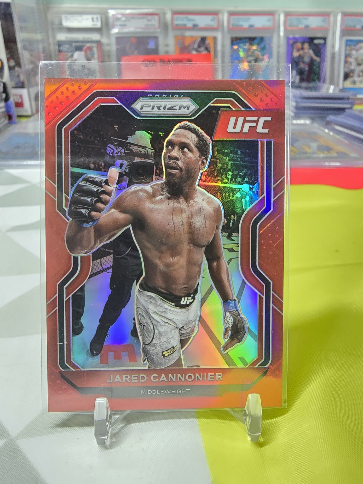 2021 Panini Prizm UFC Jared Cannonier Red Prizm /275 #44