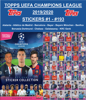 Topps - UEFA Champions League Official Collection 2019/20 - Stickers #1 - #193