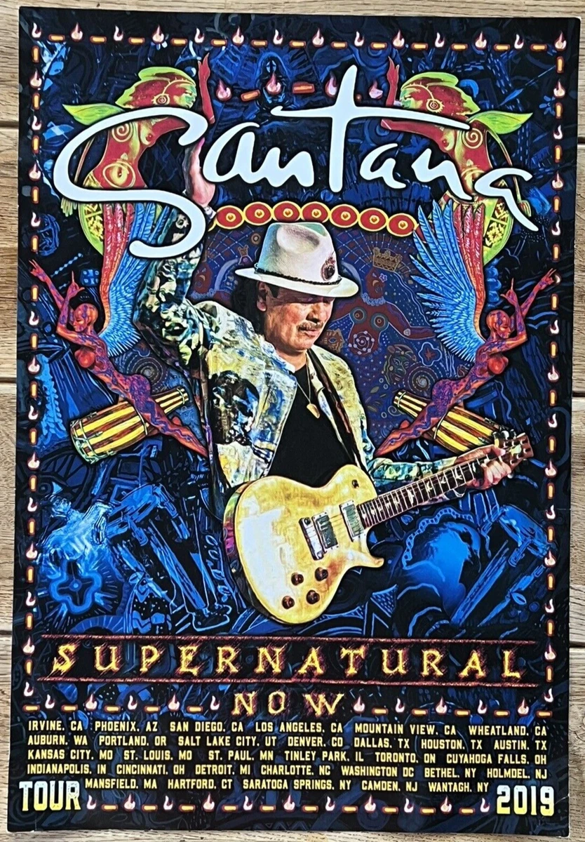 SANTANA Supernatural Now Tour 2019 Poster US Cities eBay