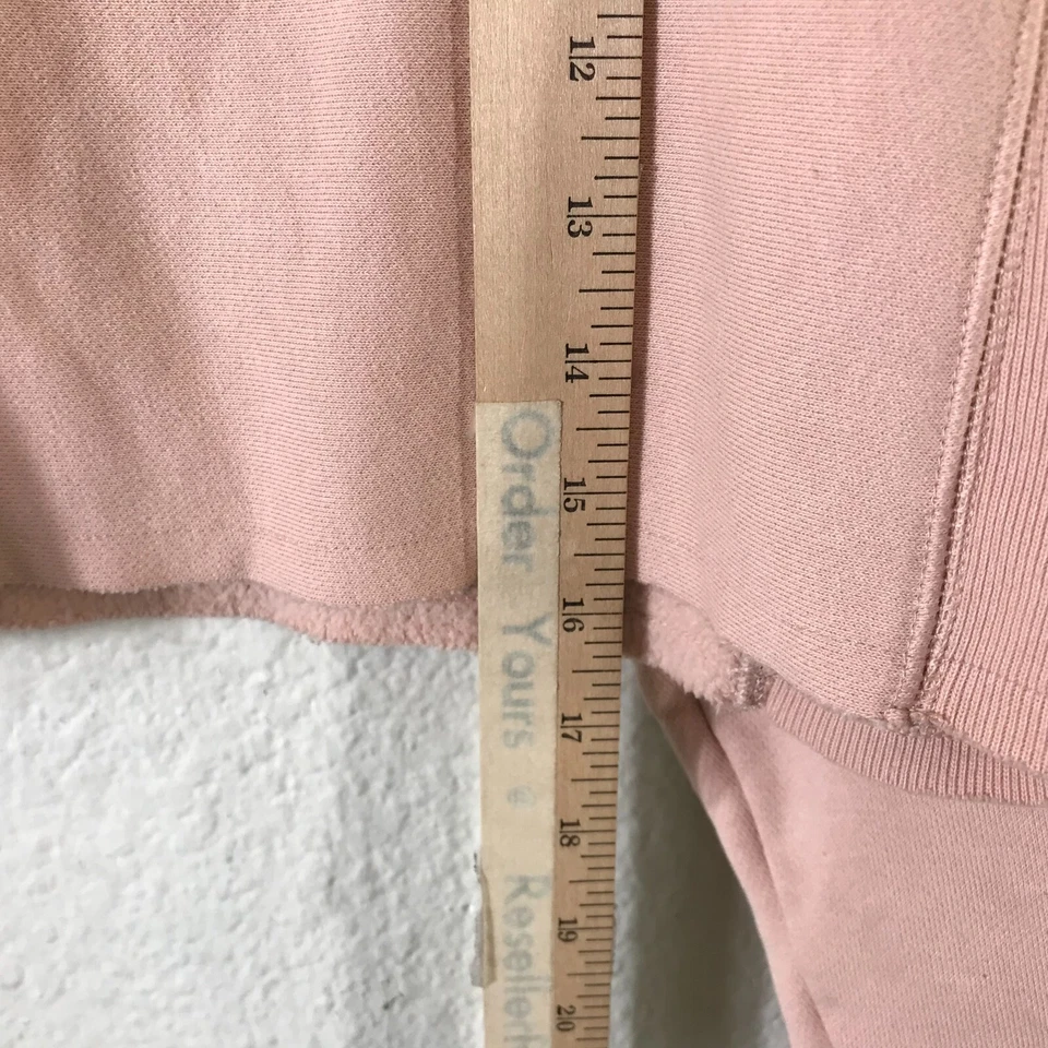 Champion 卫衣女式特大号粉色裁剪反向编织标志 — 第 2/4 张图片