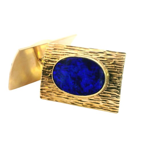 Exquisite 9ct Yellow Gold Opal Cufflinks – A Timeless Statement of Elegance - Picture 11 of 12