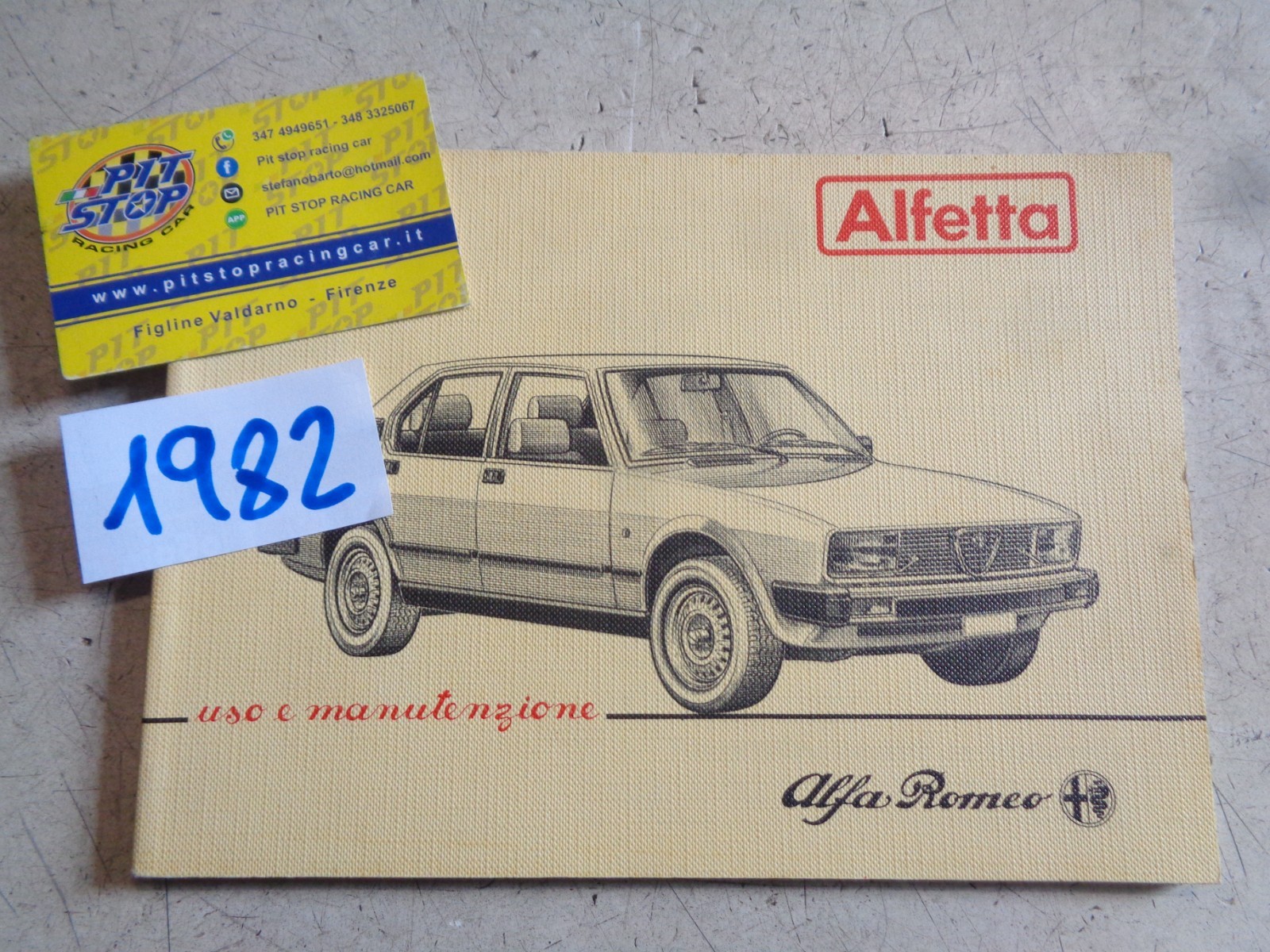 LIBRETTO USO E MANUTENZIONE ALFA ROMEO ALFETTA 1.6 - 1.8 - 2.0 - ANNO 1982