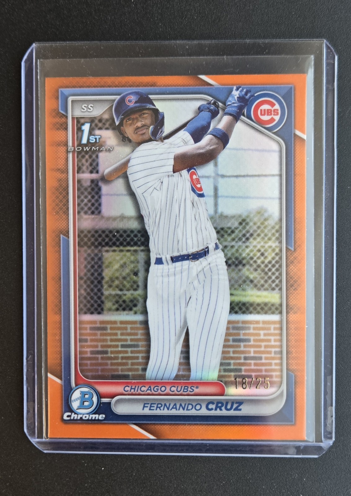 2024 Bowman Chrome - Prospects Fernando Cruz #BCP-197 Orange Refractor /25 (RC)