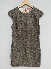 Ted Baker Metallic Boucle Tweed Shift Dress UK 8 Style Wedding Guest Race