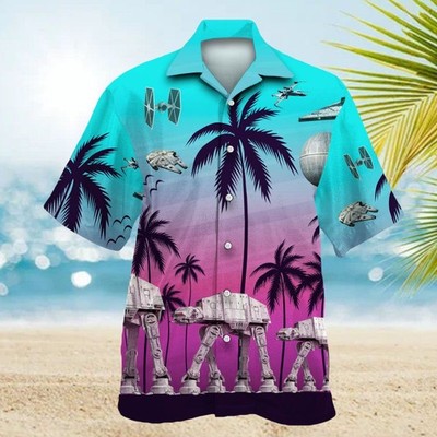 Star Wars Summer Beaches  Tree Trip Hawaiian Shirt