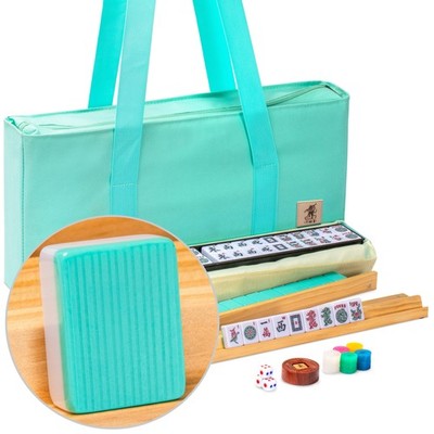 American Mahjong Set, ''Seabreeze'' with Green Soft Case