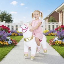 Ride on Horse, 29.5 Inch Height Plush Riding Unicorn for Kids 3-5 Years