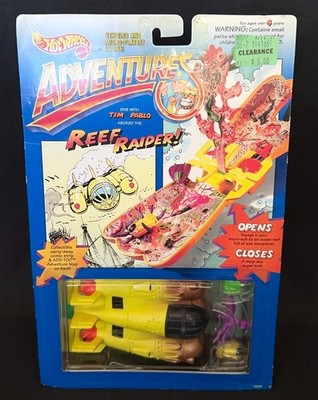 SCARCE Hot Wheels 1994 ADVENTURES Yellow REEF RAIDER Tim Pablo Sealed MOC!