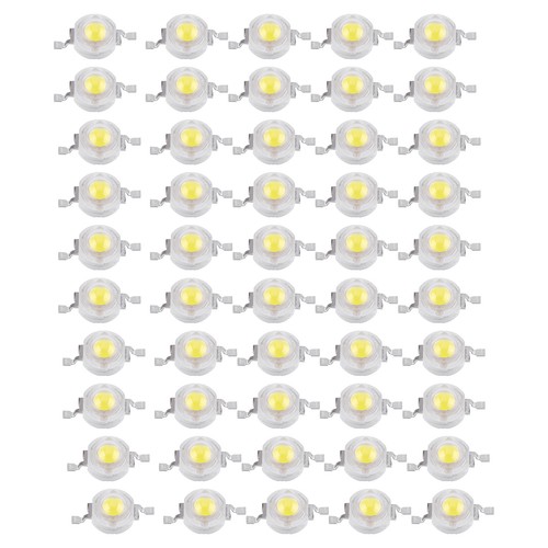 50 piezas SMD 1W LED Lámpara Bombilla Cuentas Chip Para Hogar Proyector Alta Potencia - Imagen 10 de 22