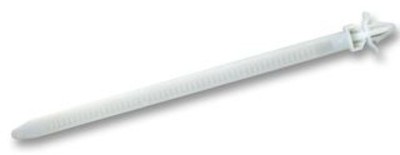 Push Mount 7.5'', 50 lb. White Cable Ties - (pack of 100)
