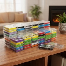 50 Individual Clear Plastic Cassette Storage Cases - Your Tapes, Safe Sound