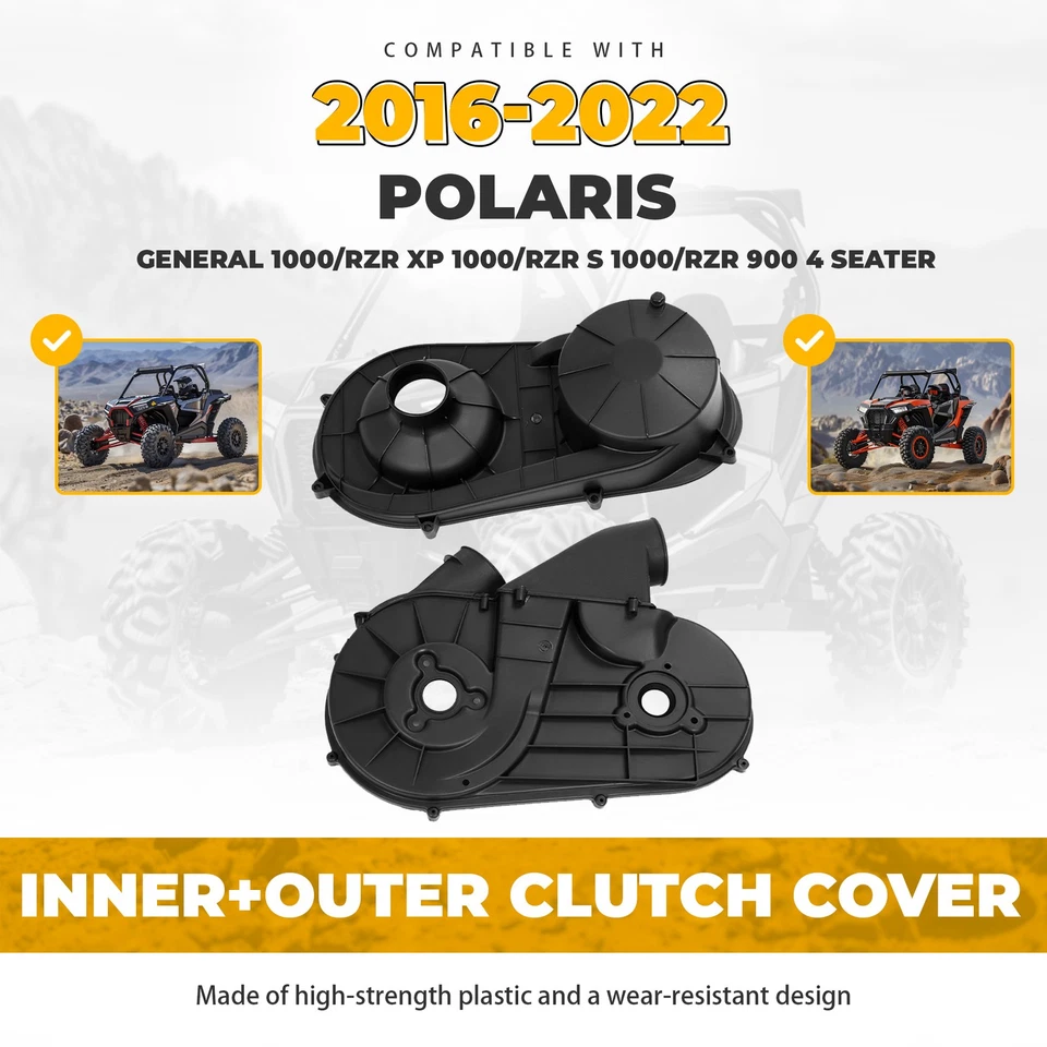Outer&Inner Clutch Cover for Polaris General 1000/RZR XP 1000 #2635158 #2635611 - Image 2 of 4