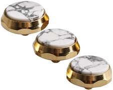 3Pcs Trumpet Valve Finger Buttons Musical Instruments Accessories Gold with W...