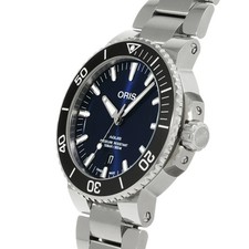 ORIS Aquis Date 01 733 7730 4135-07 8 24 05PEB Blue Men Stainless Steel #W2520 3
