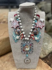 Gypsy South Turquoise Western Santa Necklace