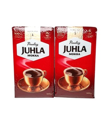 Paulig Juhla Mokka 2x500g Finnischer Kaffee Filterkaffee Gemahlen Mild Original