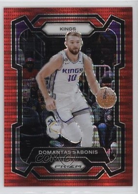 2023-24 Panini Prizm Red Seismic Prizm 114/299 Domantas Sabonis #45 0x9x