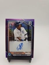 2024 Bowman Chrome 1st Auto Maikol Orozco /250 Purple Refractor Tigers