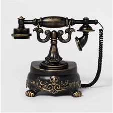 9" Animated Eerie Victorian Telephone Halloween Decorative Prop
