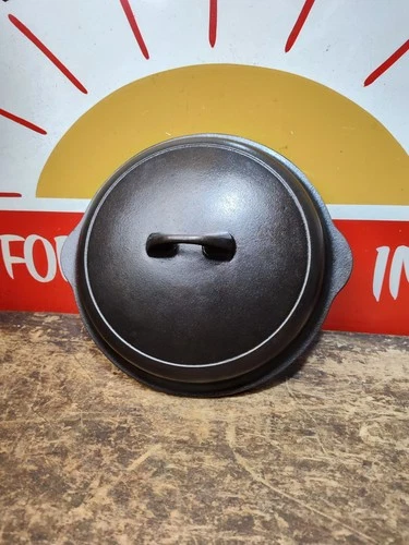 "Fully Restored" GRISWOLD #5 Cast Iron Skillet Pan Lid Large Logo Seasoned