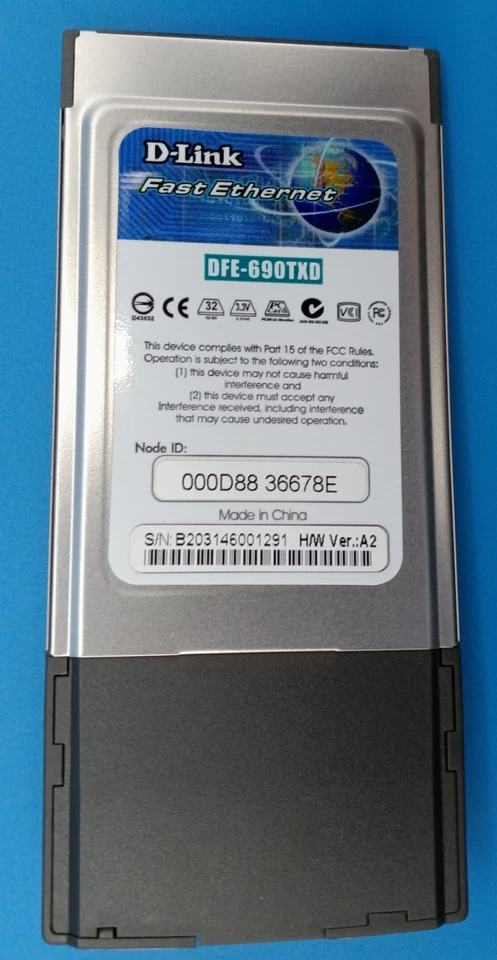 D-Link CardBus 10/100 Fast Ethernet PC Card DFE-690TXD Integrated Jack with Case - Image 2 of 4