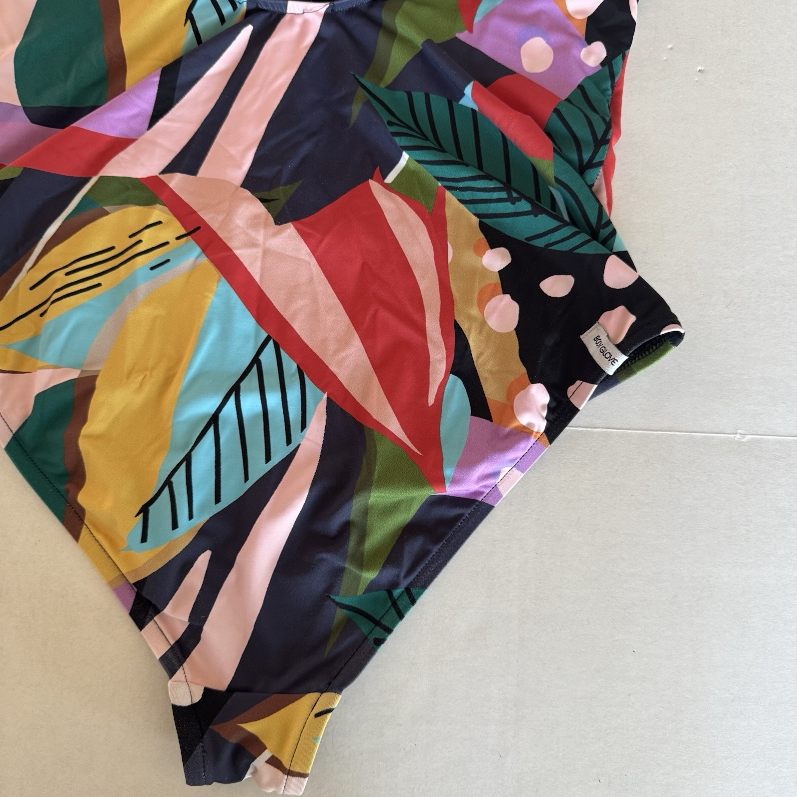 Body Glove One Piece Swimsuit Zipper Adjustable Straps Colorful Women’s Medium