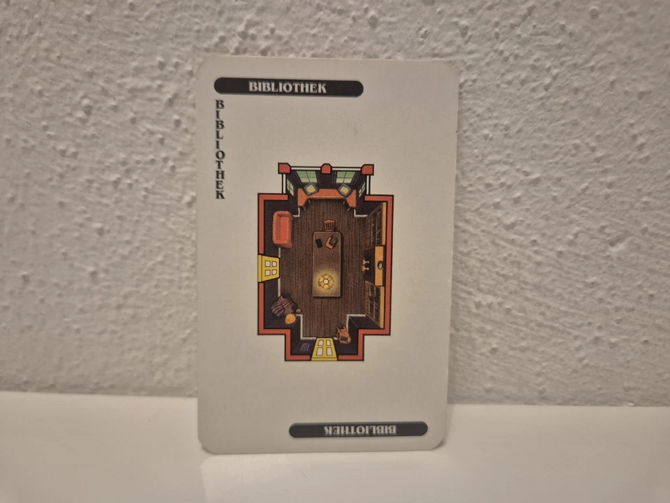 Cluedo Das klassische Detektiv-Spiel 1992 Ersatzteile: Karte Bibliothek - Bild 1 von 1