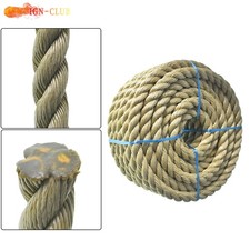 3/4" 50' Manila Rope PP Arborist Bull Rope Rope 3 Strand Twisted Rope