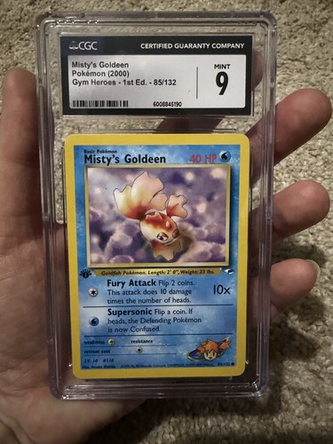 Misty's Goldeen (1st Edition) graded CGC 9 for sale on eBay
