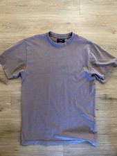 Public Supply NYC Relaxed Fit Purple Cotton Men's Crew Neck T-Shirt Size L