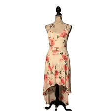 NO BO White and Pink Floral dress size: XL Waist: 15”Pit to pit: 19” Length: 52”