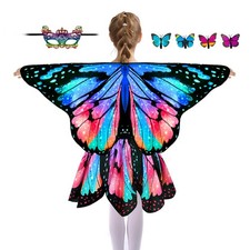 Kids Butterfly Wings Costume for Girls FairyWings Toddler Dress Up Play Costu...