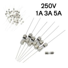 3.6*10mm Foot Lead Glass Fuse Tube Fast Blows F1A /3A /5A 250V Axial amp for PCB