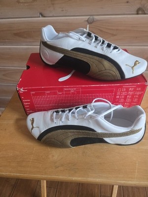Puma Future Cat Low L ll Women s  White/Metallic Gold/Black Size 11