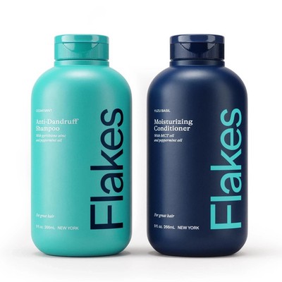 Flakes Anti-Dandruff Shampoo and Conditioner Set for Men | Dry, Flaky, & Itch...